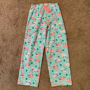 Carter’s Fox Blue Multi Fleece Sleep Pants Girls 8